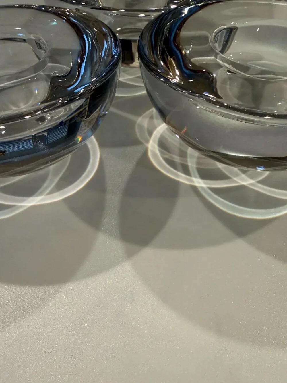 VTG Shannon Crystal of Ireland 'Celtic Rings' Shadow Candle Votive Holders